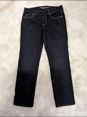 New American Eagle Outfitters Dark Wash Straight Leg Jeans